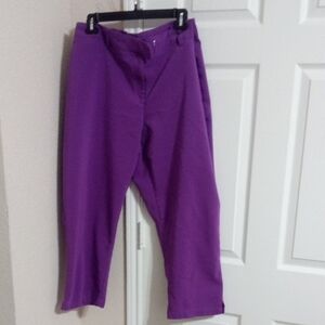 Ashley Stewart Purple Ankle Pants